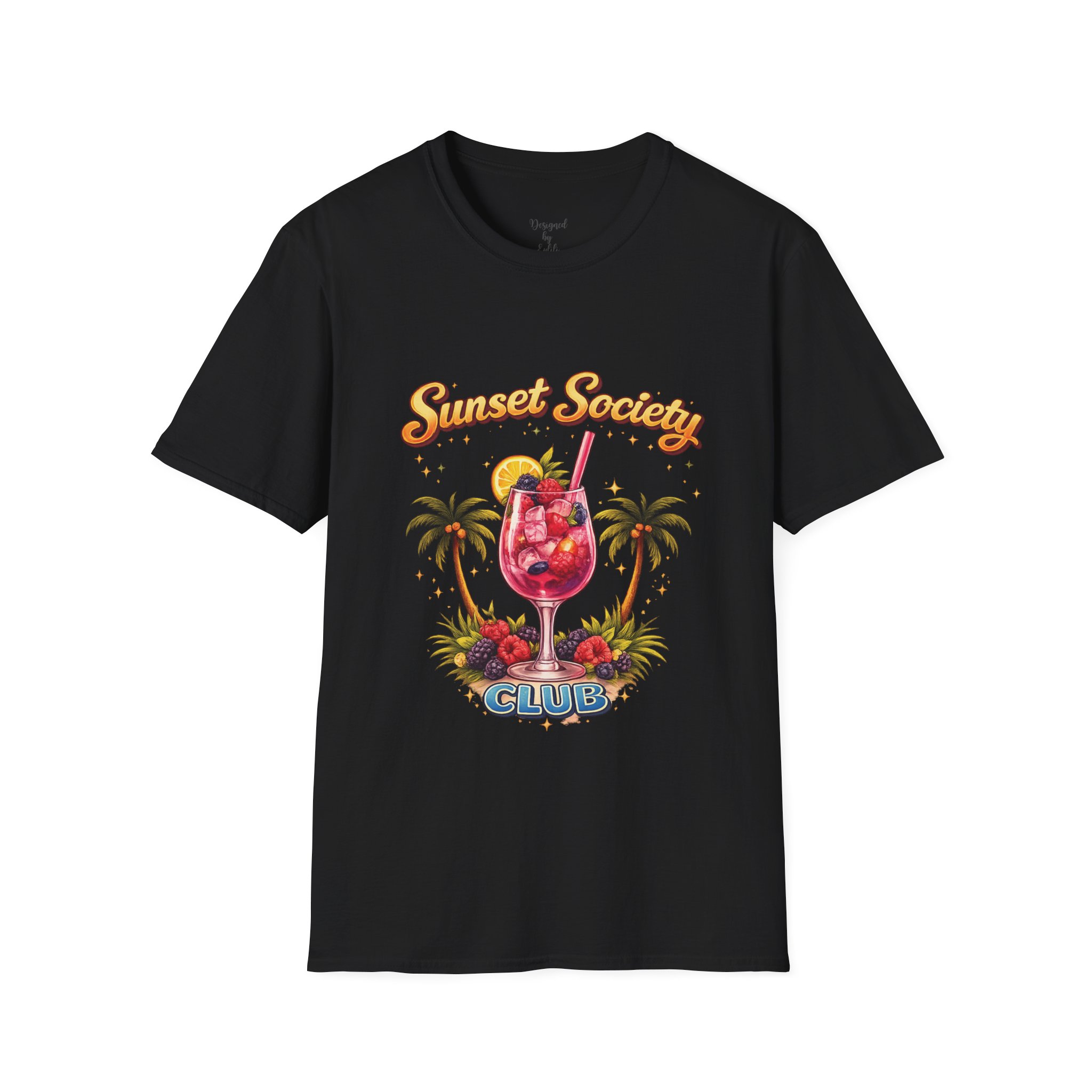 Sunset Society Club T-Shirt — Tropical Cocktail Beach (personalisierbar) – Bild 5