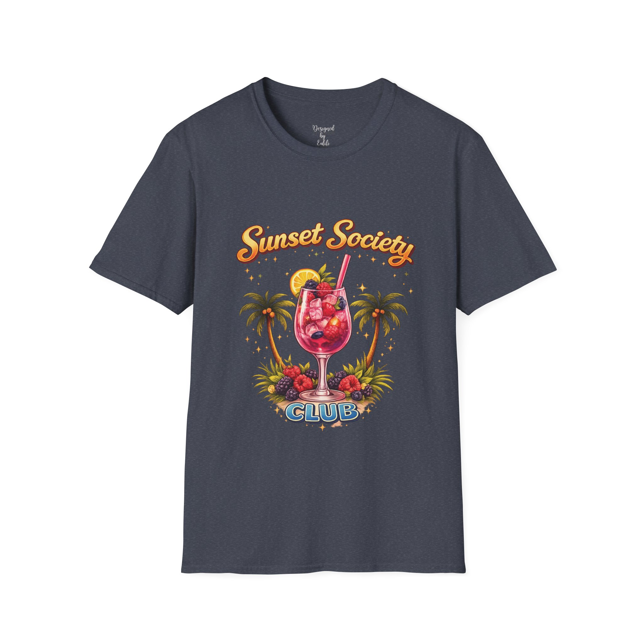 Sunset Society Club T-Shirt — Tropical Cocktail Beach (personalisierbar) – Bild 33