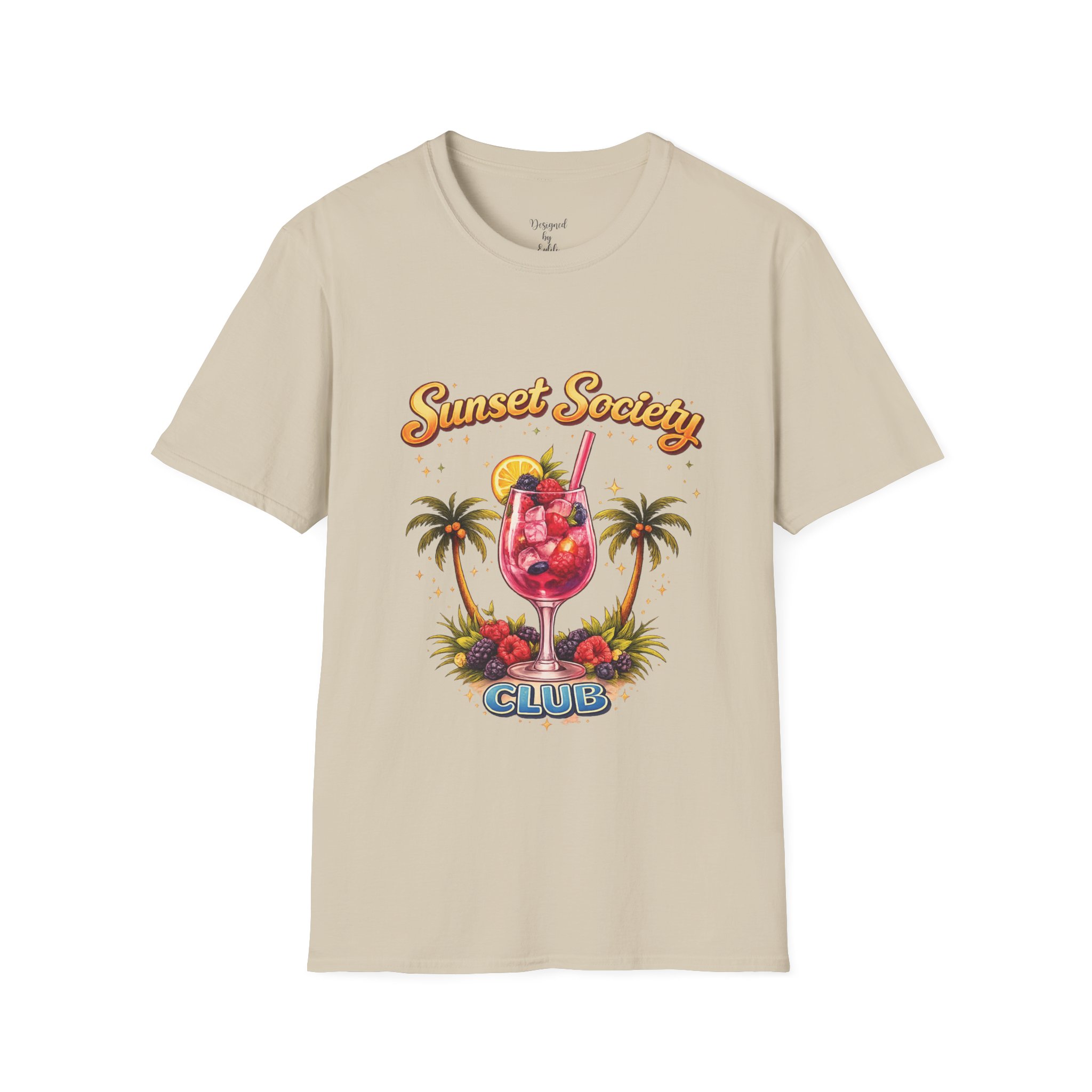 Sunset Society Club T-Shirt — Tropical Cocktail Beach (personalisierbar) – Bild 9