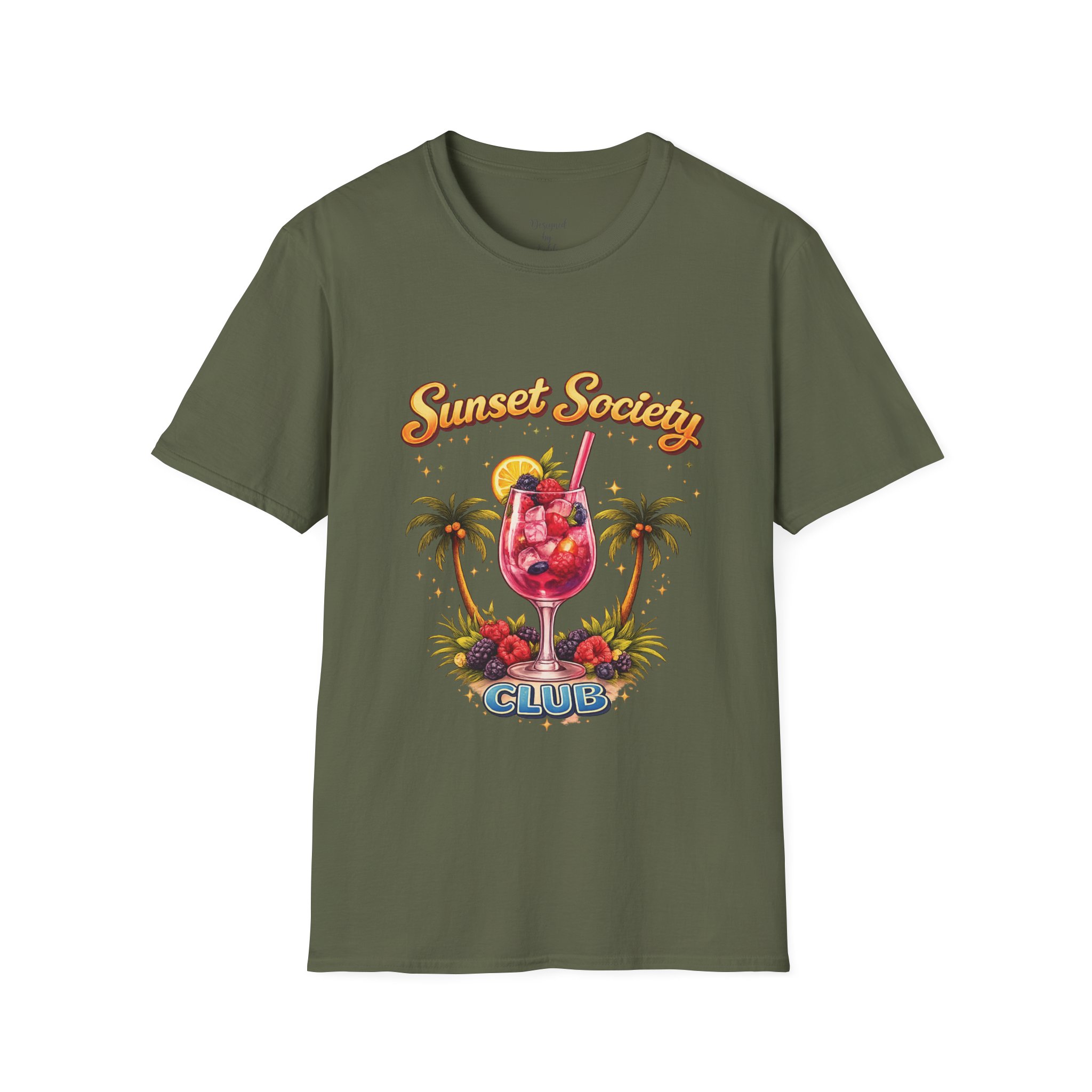 Sunset Society Club T-Shirt — Tropical Cocktail Beach (personalisierbar) – Bild 17