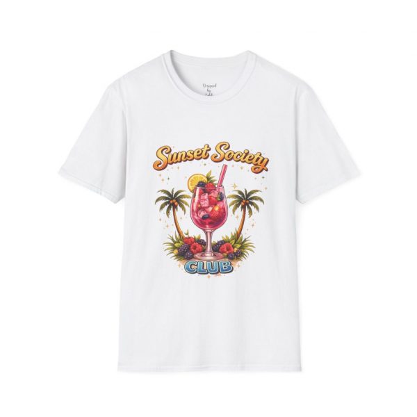 Sunset Society Club T-Shirt — Tropical Cocktail Beach (personalisierbar)