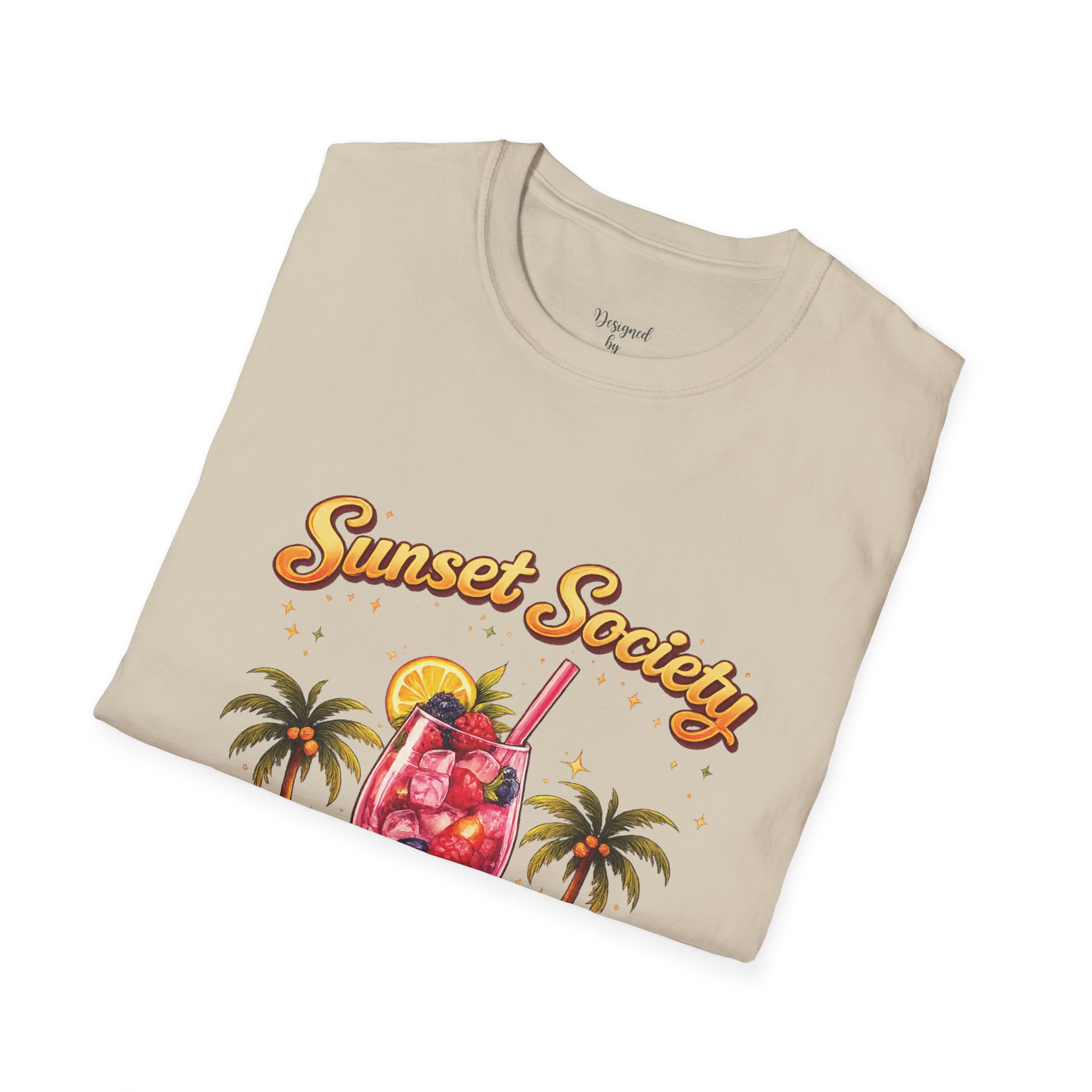 Sunset Society Club T-Shirt — Tropical Cocktail Beach (personalisierbar) – Bild 12