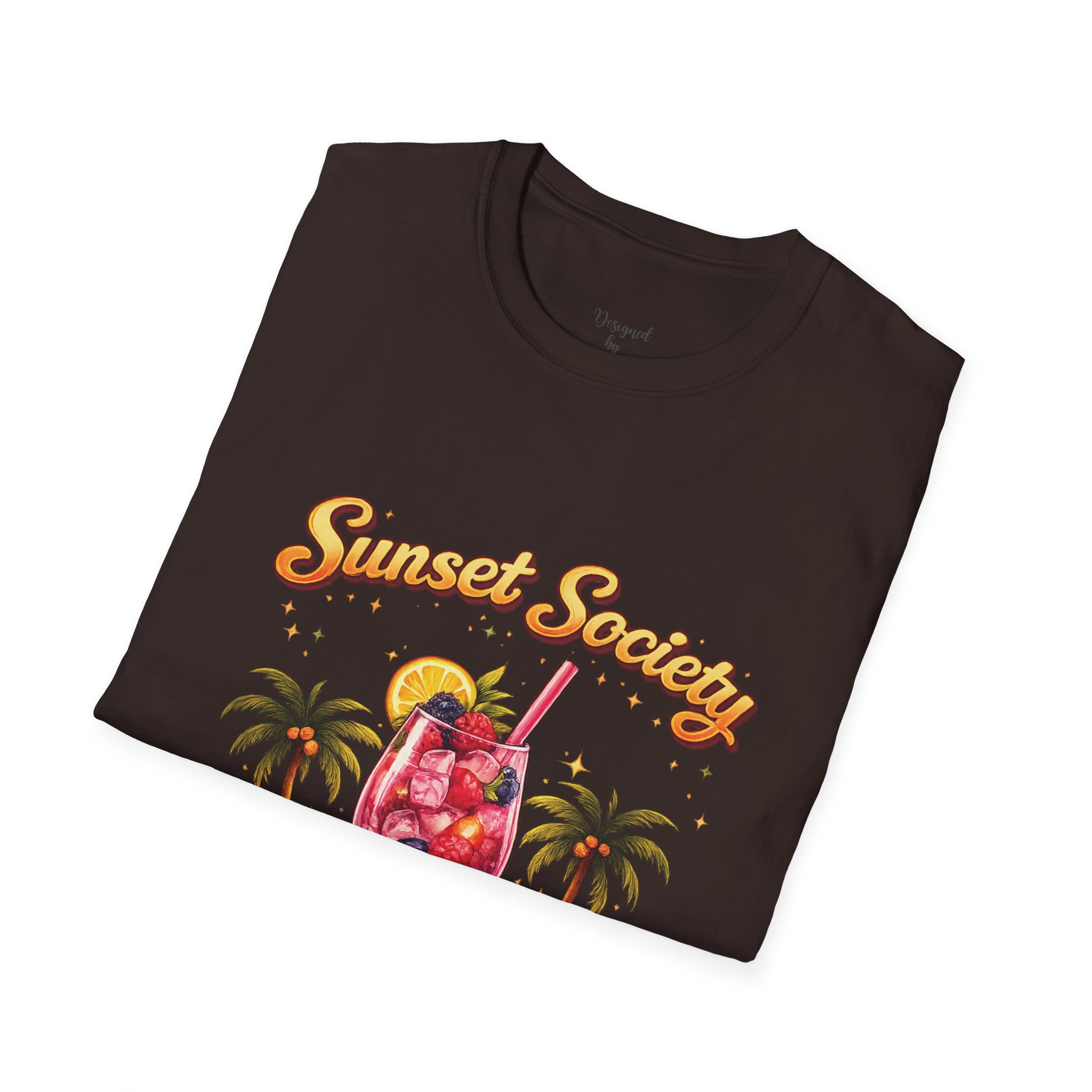 Sunset Society Club T-Shirt — Tropical Cocktail Beach (personalisierbar) – Bild 16
