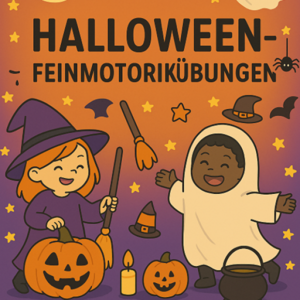 Halloween Feinmotorikübungen für Kindergarten und Vorschule